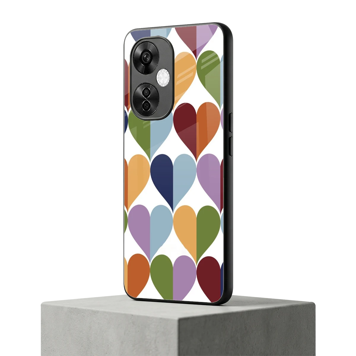 Heart Splash oneplus nord ce 3 lite mobile cover | shockproof glass phone case