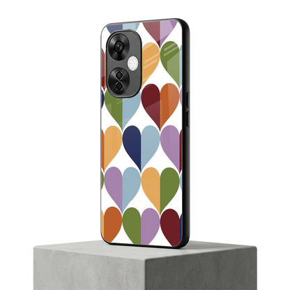 Heart Splash oneplus nord ce 3 lite mobile cover | shockproof glass phone case