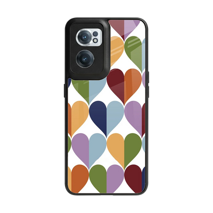 Heart Splash back phone cover | glass case for oneplus nord ce 2