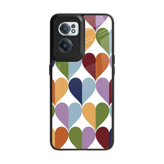Heart Splash back phone cover | glass case for oneplus nord ce 2