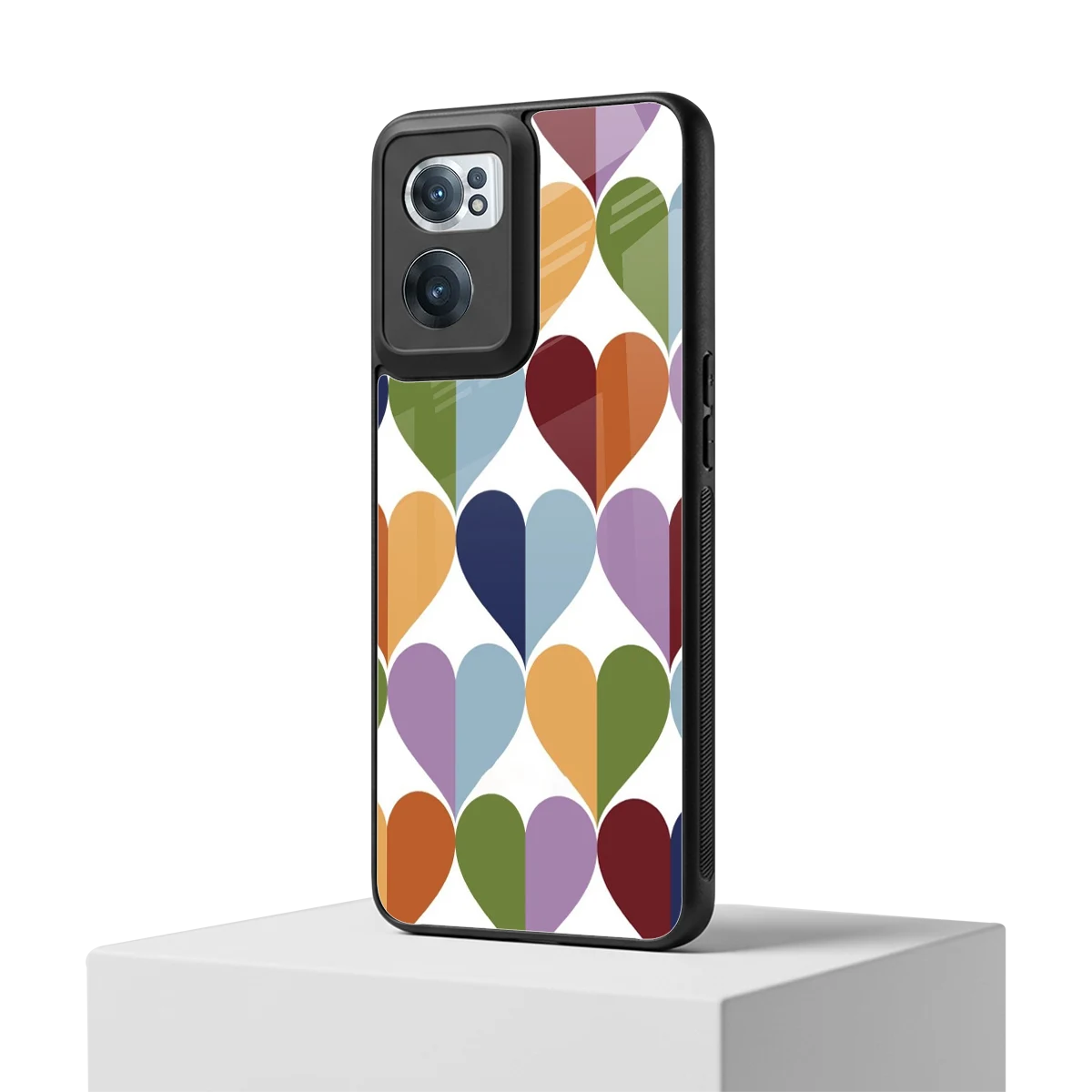 Heart Splash oneplus nord ce 2 mobile cover | shockproof glass phone case