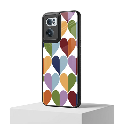 Heart Splash oneplus nord ce 2 mobile cover | shockproof glass phone case
