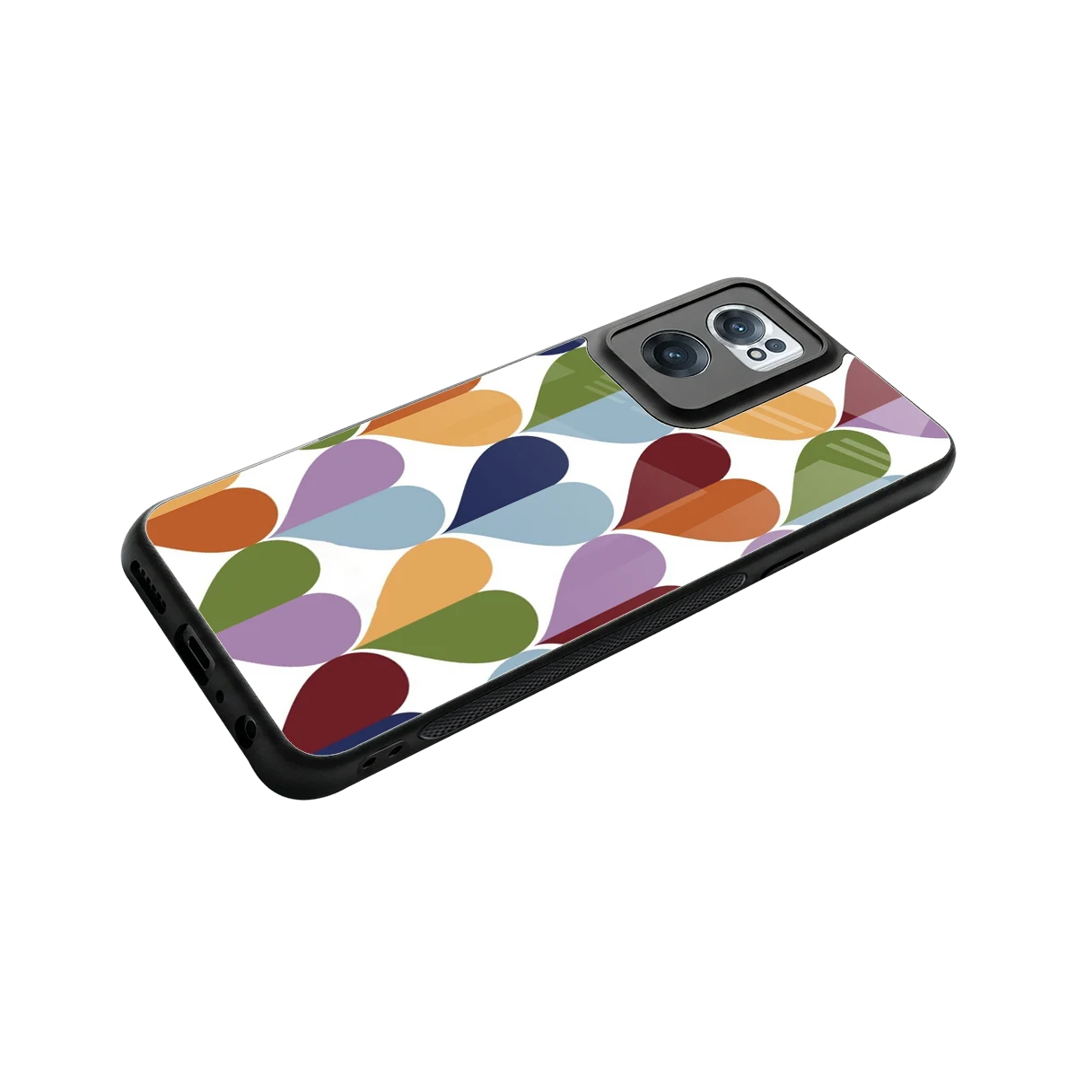 Heart Splash stylish phone case for oneplus nord ce 2 | glossy glass and slim fit