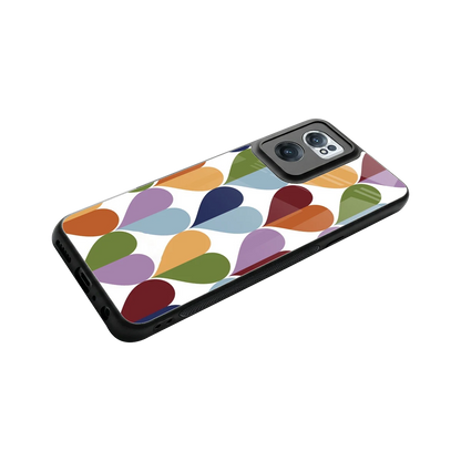 Heart Splash stylish phone case for oneplus nord ce 2 | glossy glass and slim fit