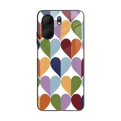 Heart Splash back phone cover | glass case for oppo a5x 5g