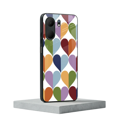 Heart Splash oppo a5x 5g mobile cover | shockproof glass phone case
