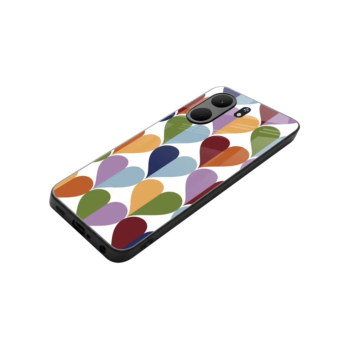 Heart Splash stylish phone case for oppo a5x 5g | glossy glass and slim fit