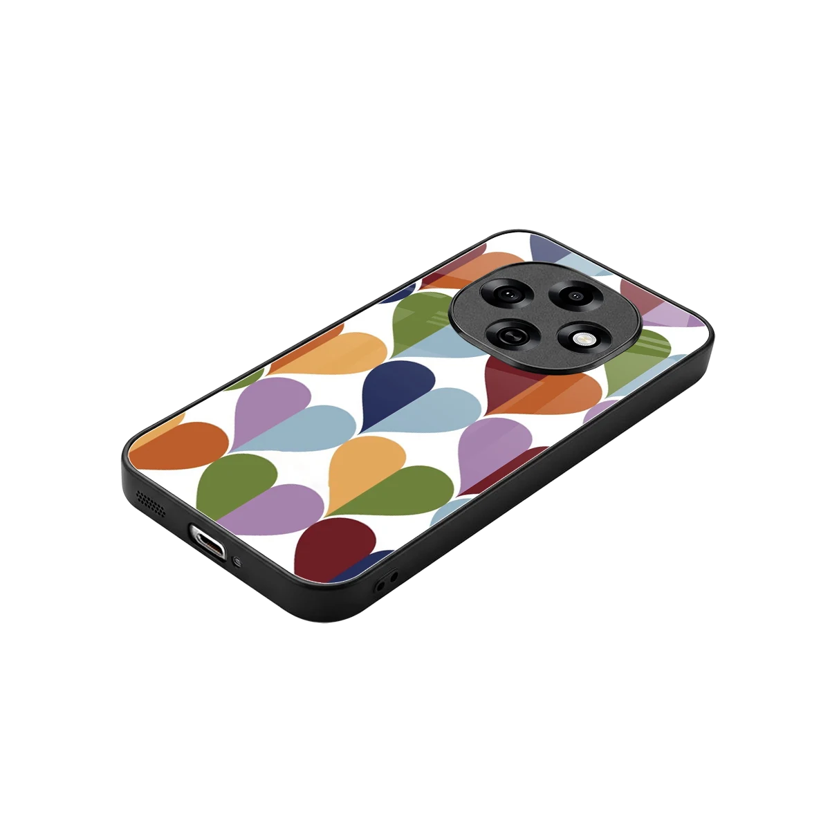 Heart Splash stylish phone case for oppo f31 pro 5g | glossy glass and slim fit