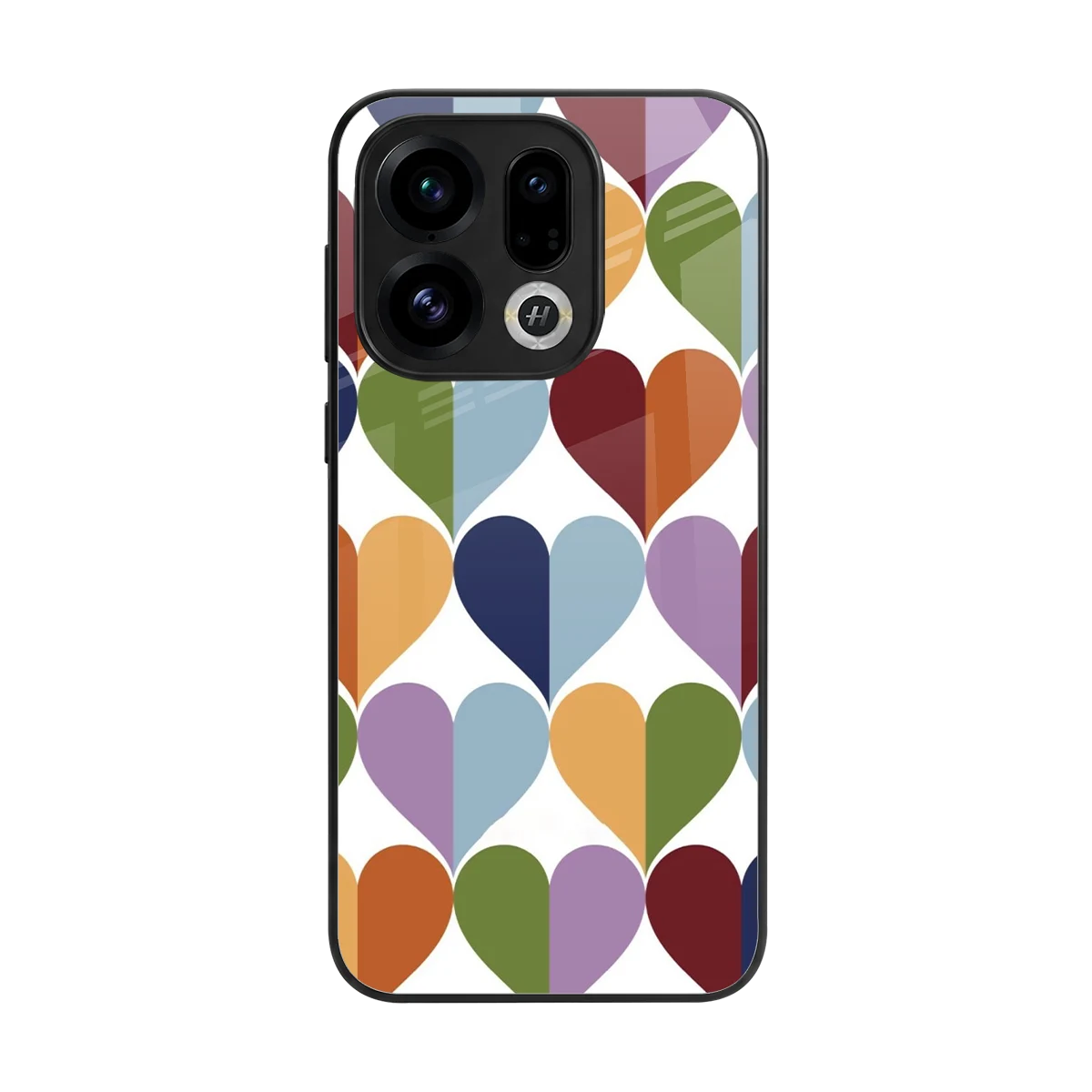 Heart Splash back phone cover | glass case for oppo find x9