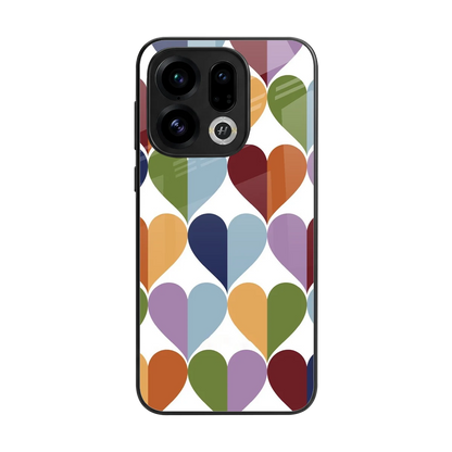 Heart Splash back phone cover | glass case for oppo find x9