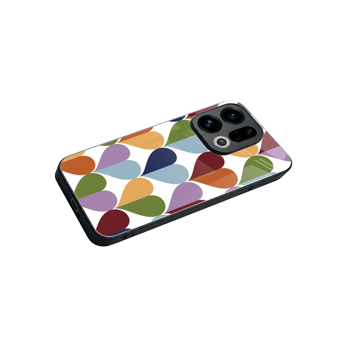Heart Splash stylish phone case for oppo find x9 | glossy glass and slim fit