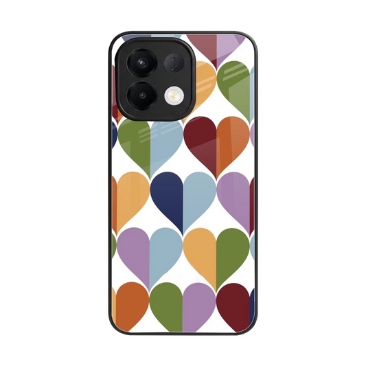Heart Splash back phone cover | glass case for oppo k13 5g