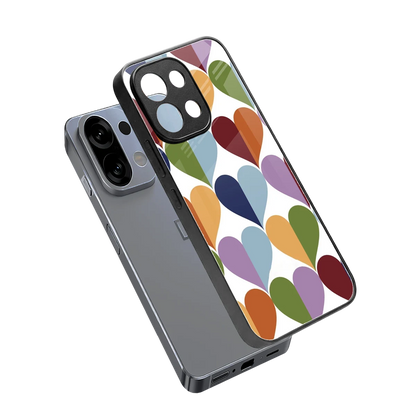 Heart Splash sleek oppo k13 5g cover with tempered glass back and TPU edges