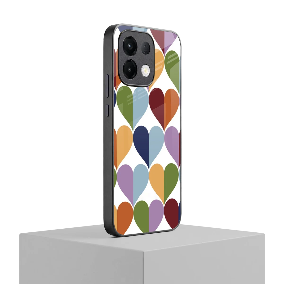 Heart Splash oppo k13 5g mobile cover | shockproof glass phone case
