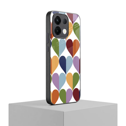 Heart Splash oppo k13 5g mobile cover | shockproof glass phone case