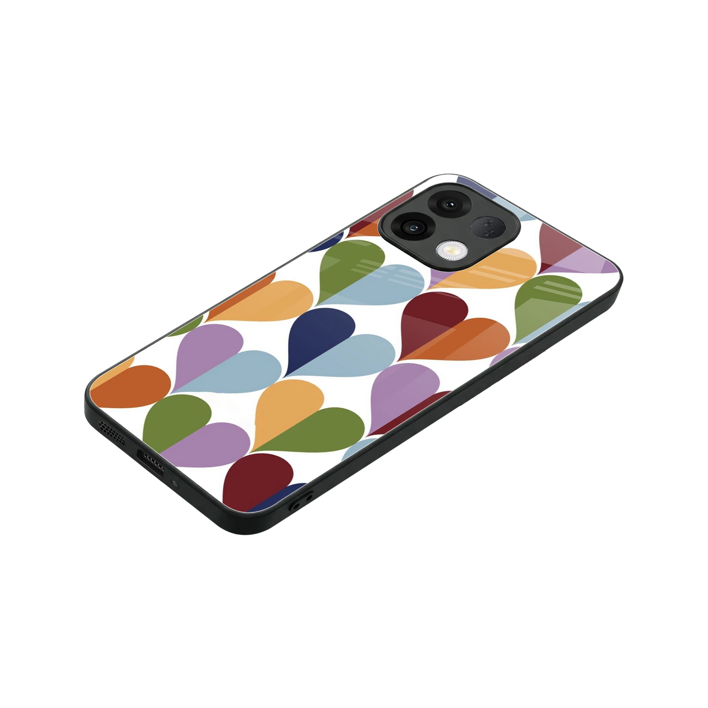 Heart Splash stylish phone case for oppo k13 5g | glossy glass and slim fit