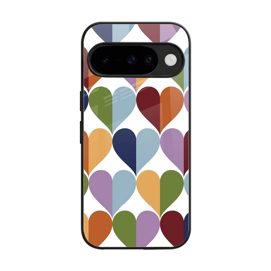 Heart Splash back phone cover | glass case for google pixel 10