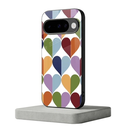 Heart Splash google pixel 10 mobile cover | shockproof glass phone case