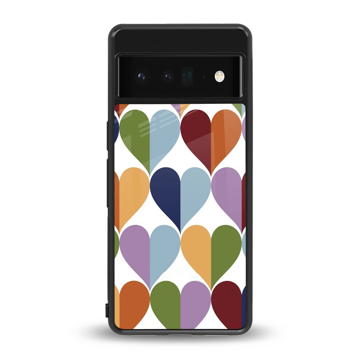 Heart Splash back phone cover | glass case for google pixel 6 pro