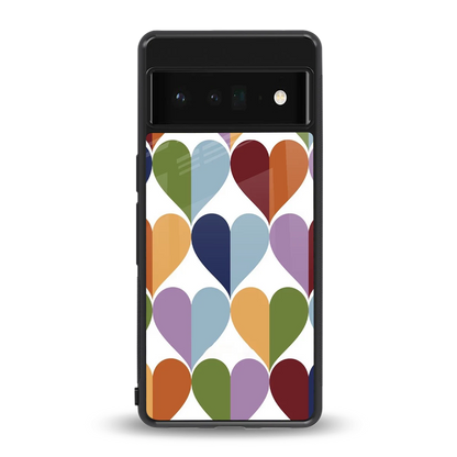 Heart Splash back phone cover | glass case for google pixel 6 pro