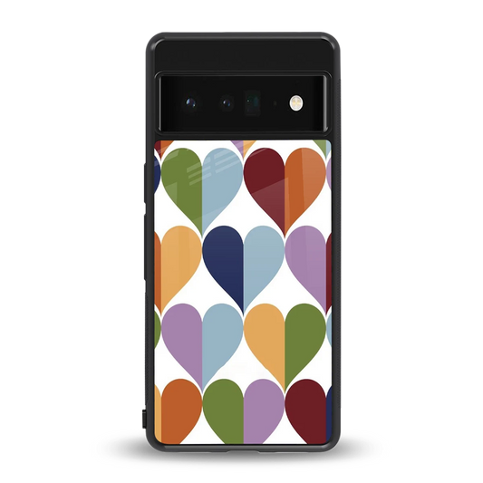 Heart Splash back phone cover | glass case for google pixel 6 pro