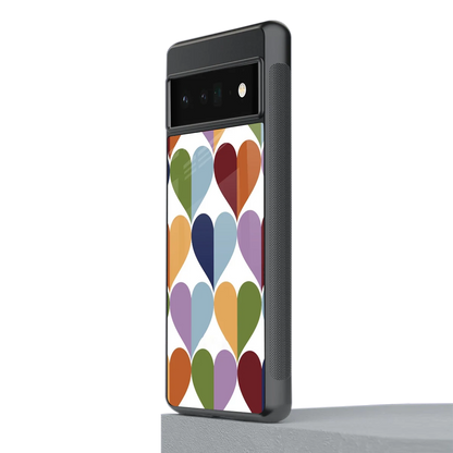 Heart Splash stylish phone case for google pixel 6 pro | glossy glass and slim fit