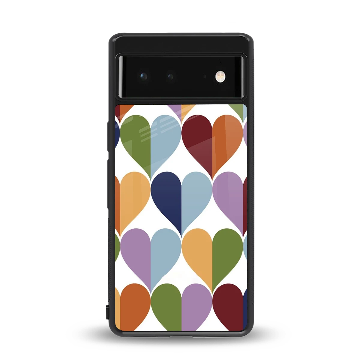 Heart Splash back phone cover | glass case for google pixel 6a