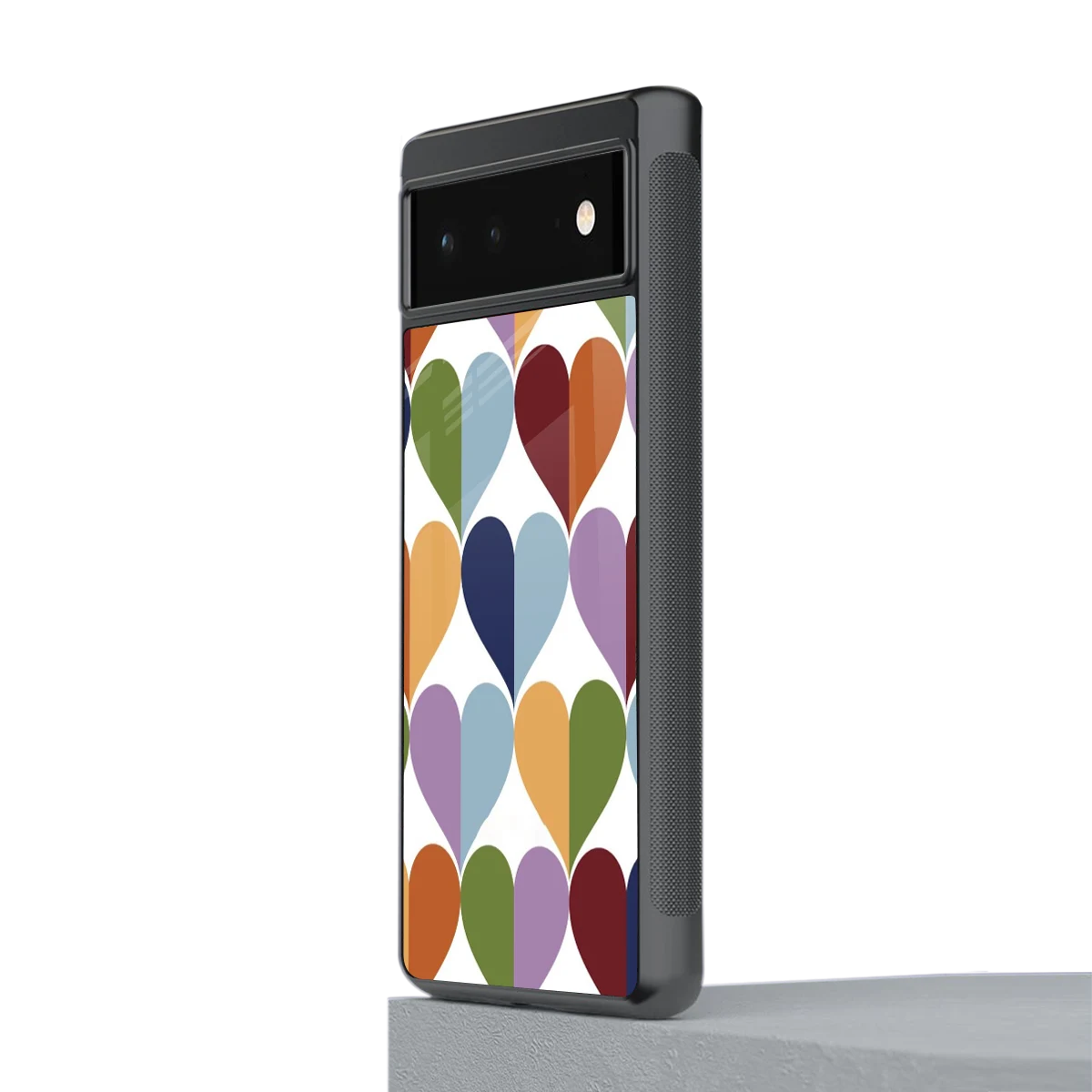 Heart Splash stylish phone case for google pixel 6 | glossy glass and slim fit