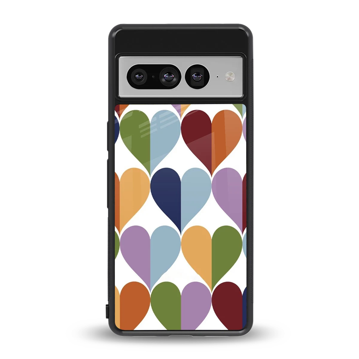 Heart Splash back phone cover | glass case for google pixel 7 pro