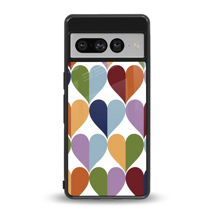 Heart Splash back phone cover | glass case for google pixel 7 pro