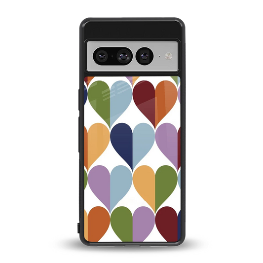 Heart Splash back phone cover | glass case for google pixel 7 pro