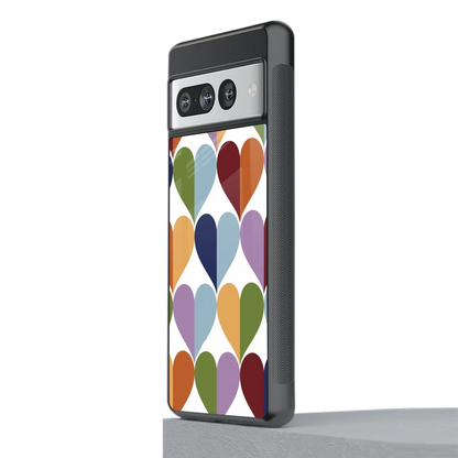 Heart Splash stylish phone case for google pixel 7 pro | glossy glass and slim fit