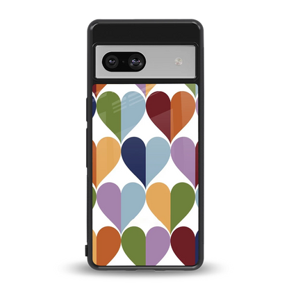 Heart Splash back phone cover | glass case for google pixel 7a