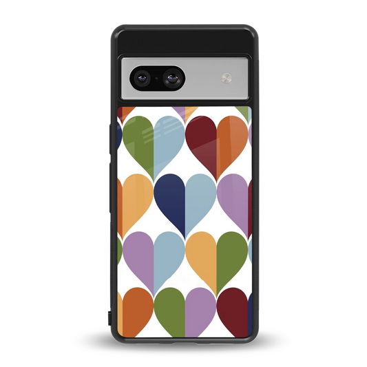 Heart Splash back phone cover | glass case for google pixel 7