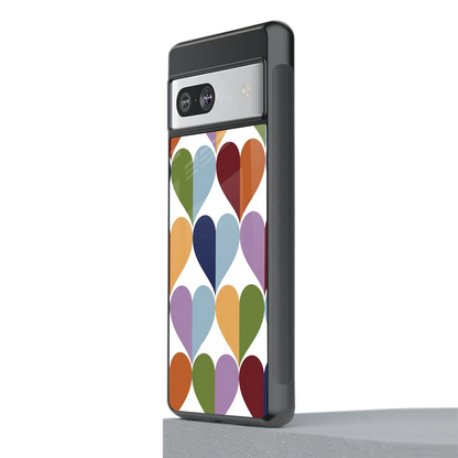 Heart Splash stylish phone case for google pixel 7 | glossy glass and slim fit