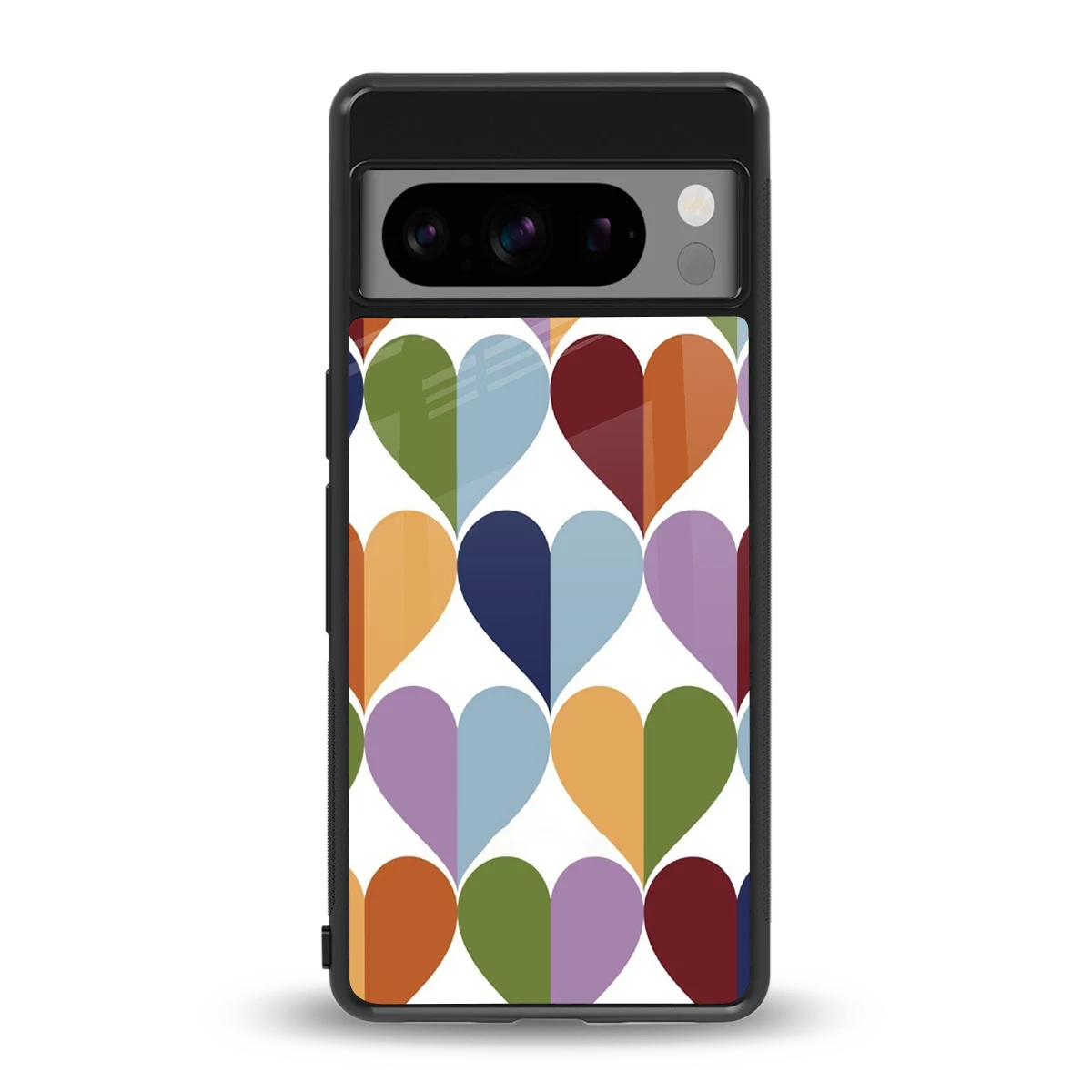 Heart Splash back phone cover | glass case for google pixel 8 pro