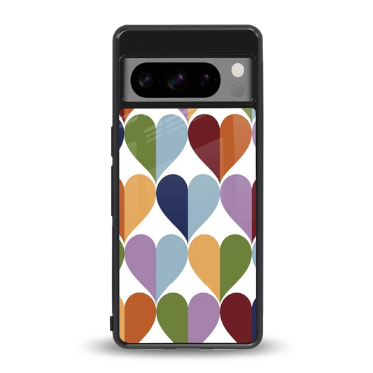 Heart Splash back phone cover | glass case for google pixel 8 pro