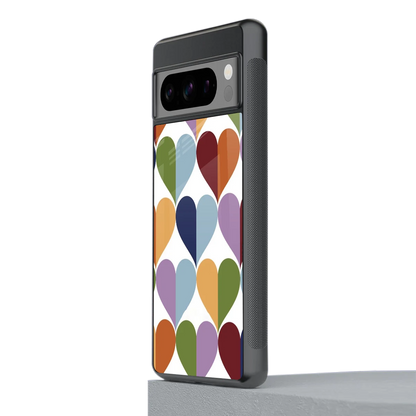 Heart Splash stylish phone case for google pixel 8 pro | glossy glass and slim fit