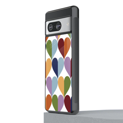 Heart Splash stylish phone case for google pixel 8 | glossy glass and slim fit