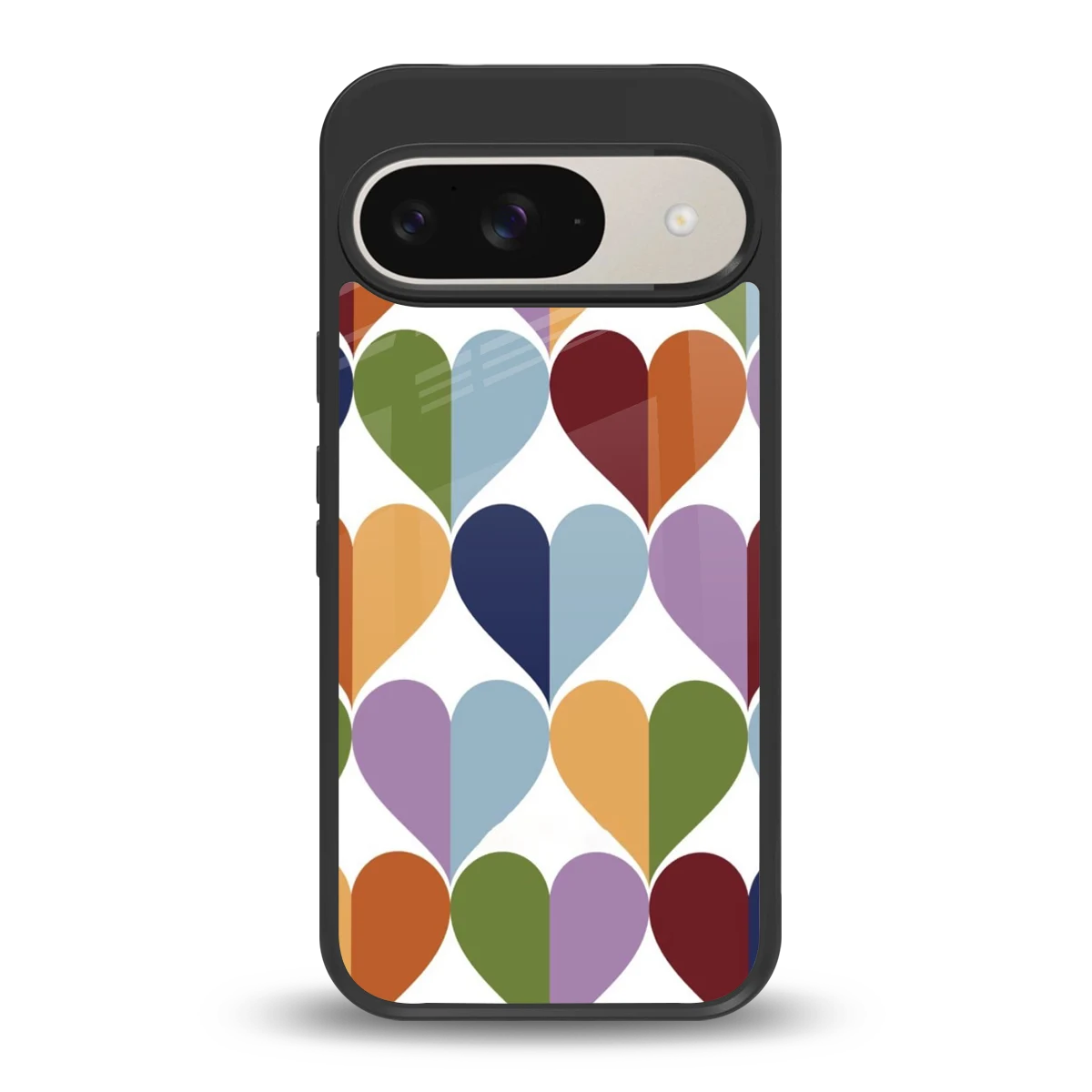 Heart Splash back phone cover | glass case for google pixel 9