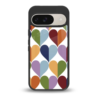 Heart Splash back phone cover | glass case for google pixel 9