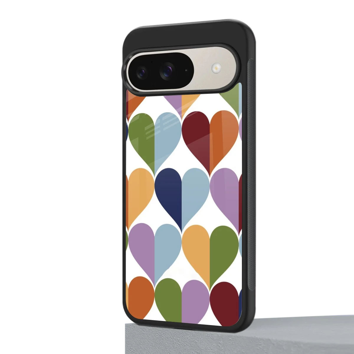 Heart Splash google pixel 9 mobile cover | shockproof glass phone case