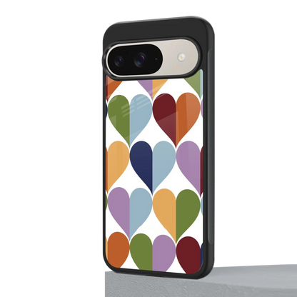Heart Splash google pixel 9 mobile cover | shockproof glass phone case