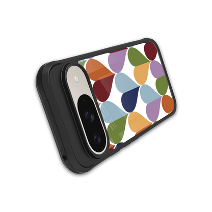 Heart Splash stylish phone case for google pixel 9 | glossy glass and slim fit
