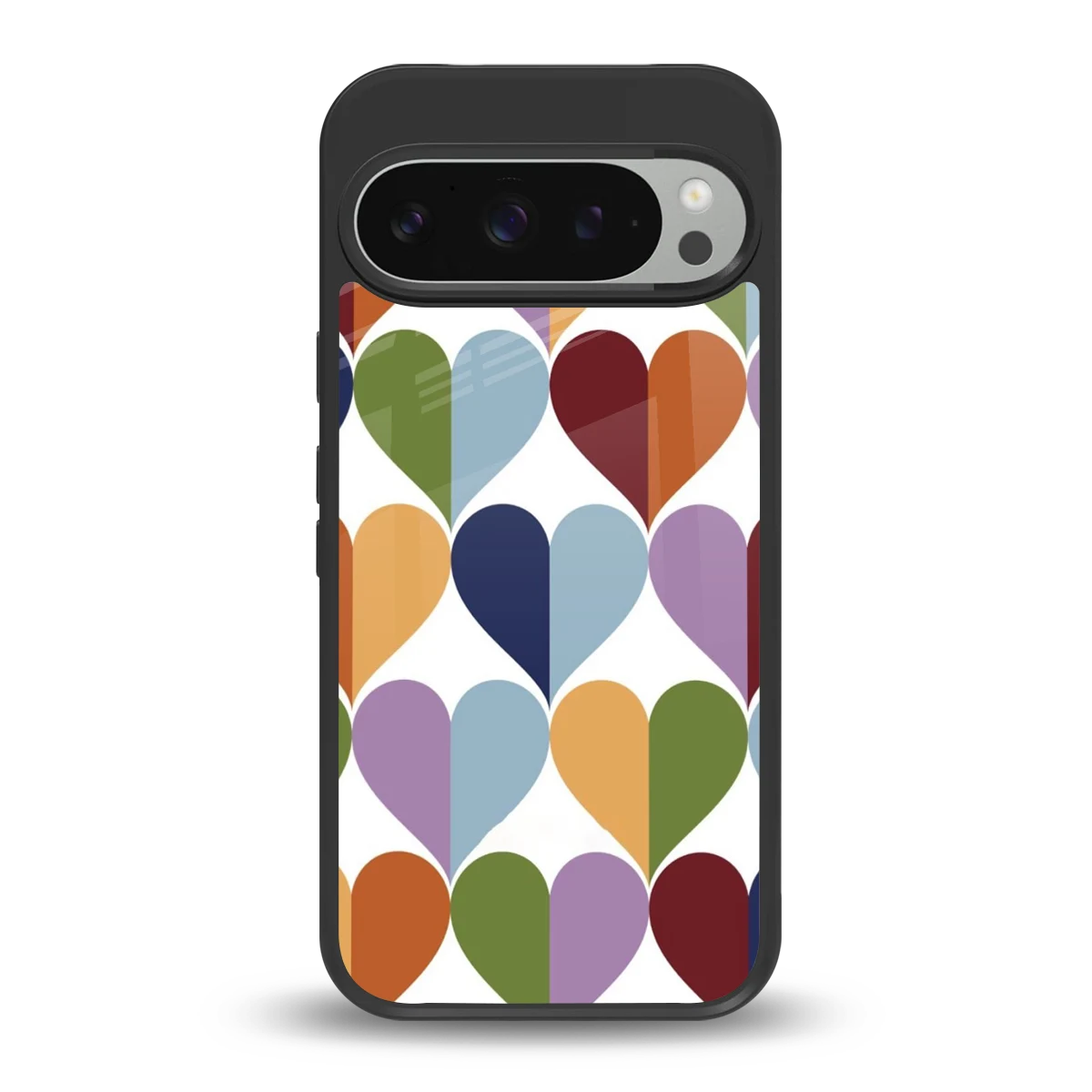 Heart Splash back phone cover | glass case for google pixel 9 pro