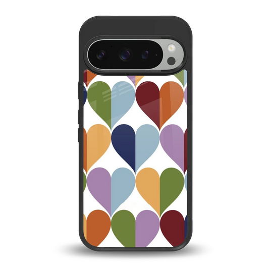 Heart Splash back phone cover | glass case for google pixel 9 pro xl