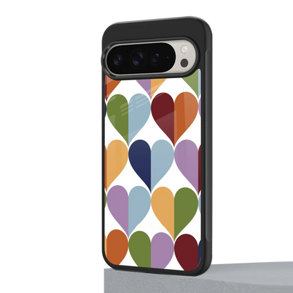 Heart Splash google pixel 9 pro mobile cover | shockproof glass phone case