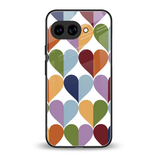 Heart Splash back phone cover | glass case for google pixel 9a