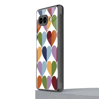 Heart Splash google pixel 10a mobile cover | shockproof glass phone case