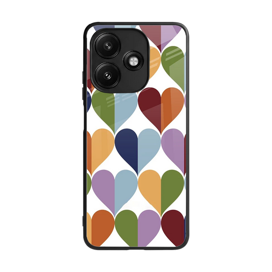 Heart Splash back phone cover | glass case for redmi 12 5g